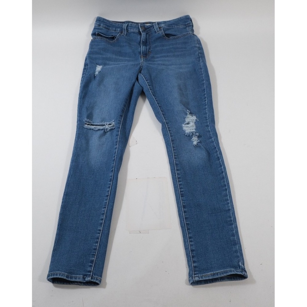 Levi's Jeans Women 29 Blue 721 High Rise Skinny Distressed Ripped Denim Pants